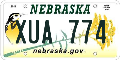 NE license plate XUA774
