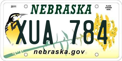 NE license plate XUA784