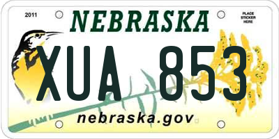 NE license plate XUA853