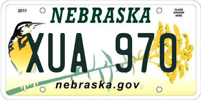 NE license plate XUA970