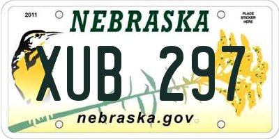 NE license plate XUB297