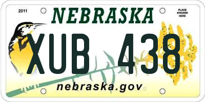 NE license plate XUB438