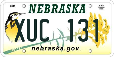 NE license plate XUC131
