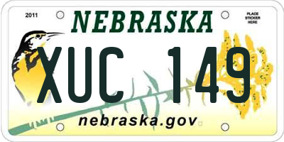 NE license plate XUC149