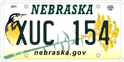 NE license plate XUC154