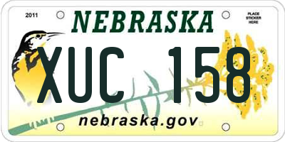 NE license plate XUC158