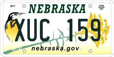 NE license plate XUC159