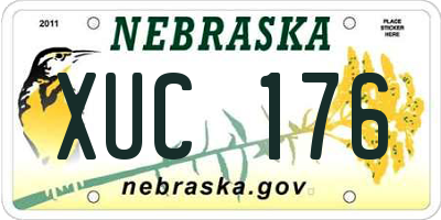 NE license plate XUC176