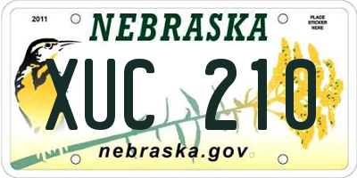 NE license plate XUC210
