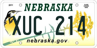 NE license plate XUC214