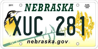 NE license plate XUC281