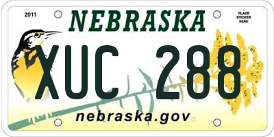 NE license plate XUC288