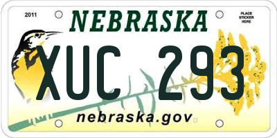 NE license plate XUC293
