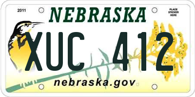 NE license plate XUC412