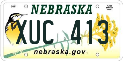NE license plate XUC413