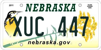 NE license plate XUC447