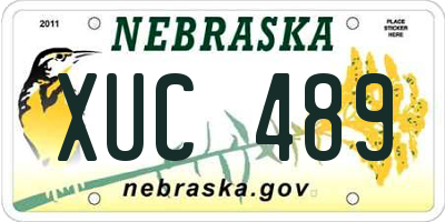 NE license plate XUC489