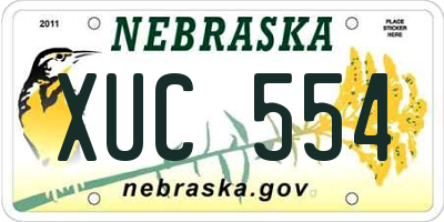 NE license plate XUC554