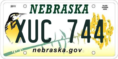 NE license plate XUC744