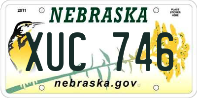 NE license plate XUC746