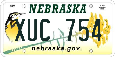 NE license plate XUC754
