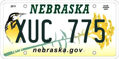 NE license plate XUC775