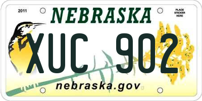 NE license plate XUC902