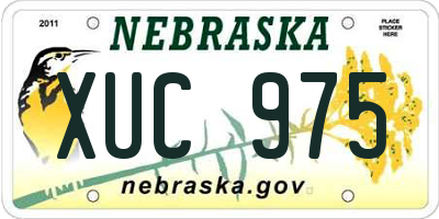 NE license plate XUC975