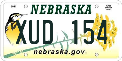 NE license plate XUD154