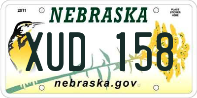 NE license plate XUD158