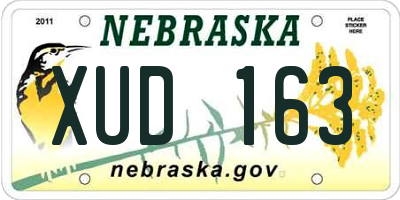 NE license plate XUD163