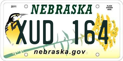 NE license plate XUD164