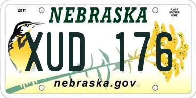 NE license plate XUD176