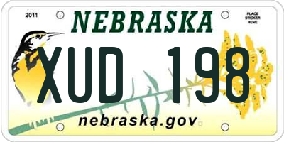 NE license plate XUD198