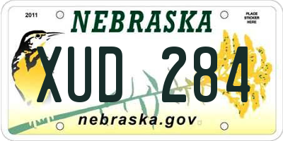 NE license plate XUD284