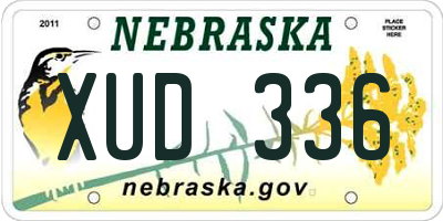 NE license plate XUD336