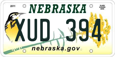 NE license plate XUD394