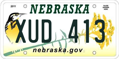 NE license plate XUD413