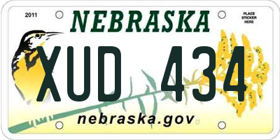 NE license plate XUD434