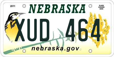 NE license plate XUD464