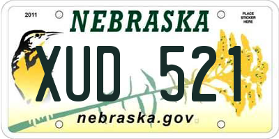 NE license plate XUD521