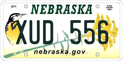 NE license plate XUD556