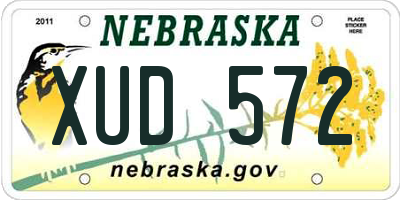 NE license plate XUD572