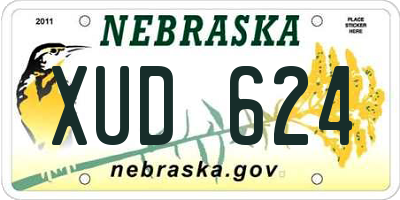 NE license plate XUD624
