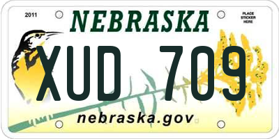 NE license plate XUD709