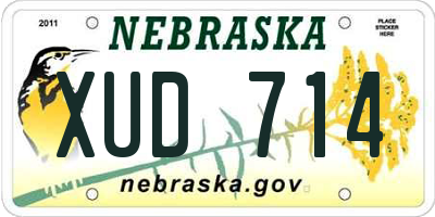 NE license plate XUD714