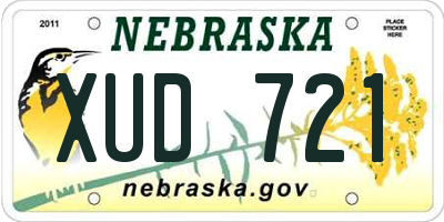NE license plate XUD721