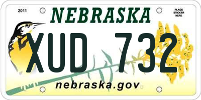NE license plate XUD732