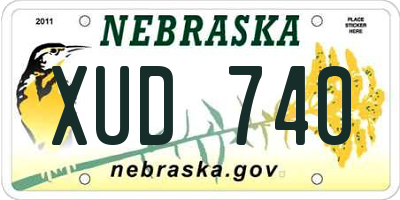 NE license plate XUD740