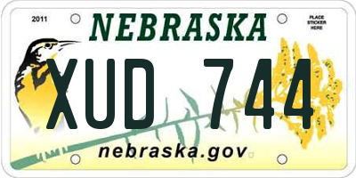 NE license plate XUD744